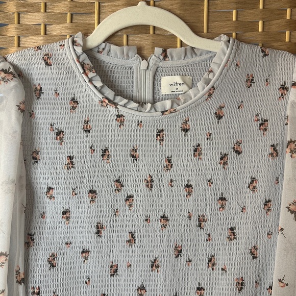 ARITZIA Wilfred Puff Sleeve Crop Blouse - Picture 3 of 5